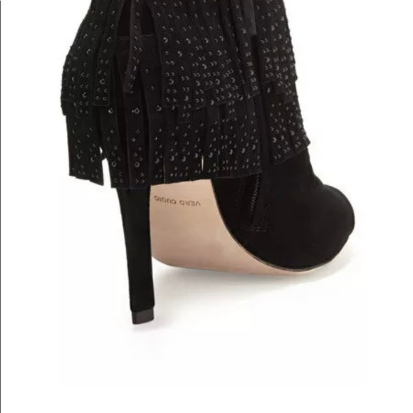 NIB Bcbg Kidsuede Fringe Ankle Bootie 10M Orig$350 - Picture 2 of 12